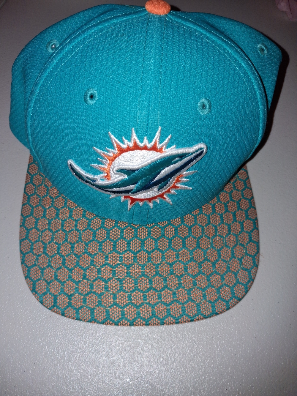 Miami Dolphins Snapback Hat Autographed by Mark Duper "Super Duper" #85 NFL